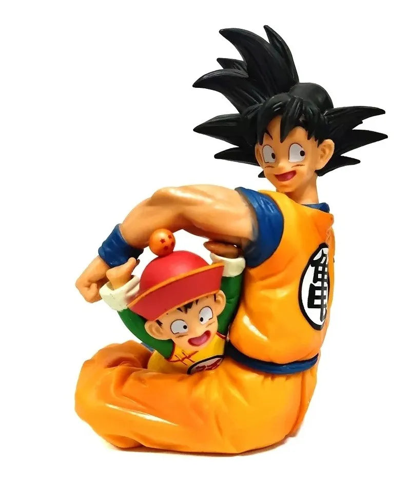 Dragon Ball Z Anime Son Goku Action Figure with Kid Gohan 16cm