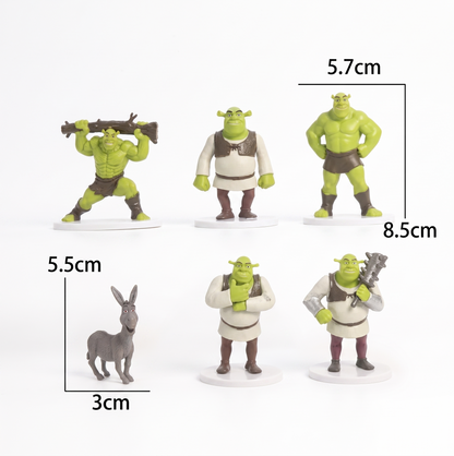 Shrek & Donkey Mini Figure Set (6 Pieces)