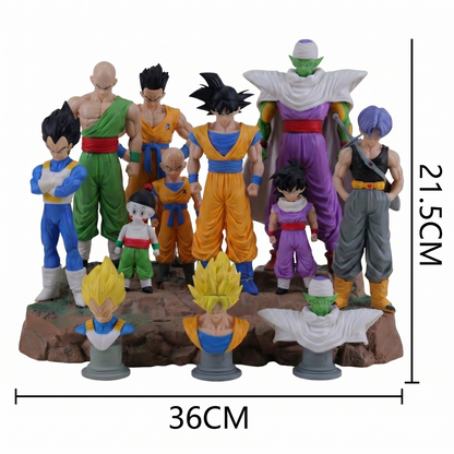 Dragon Ball Z Figure Set – 12 Piece Anime Character Collection Display Statue