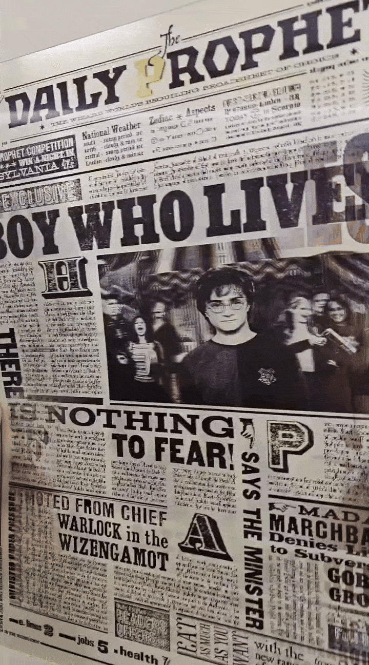 Harry Potter Daily Prophet 3D Poster