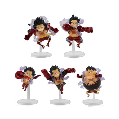 One Piece Monkey D' Luffy Gear 4 Figure - Set of 5