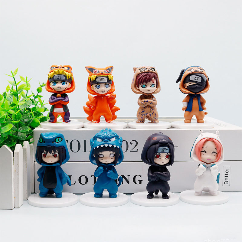 Naruto Set of 8 Animal Cosplay Figures
