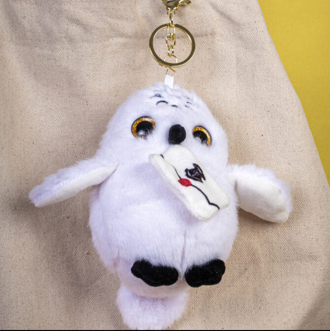 Harry Potter Hedwig Owl Plush Soft Toy Keychain With Bagcharm