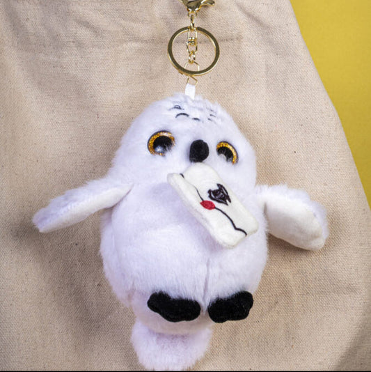 Harry Potter Hedwig Owl Plush Soft Toy Keychain With Bagcharm