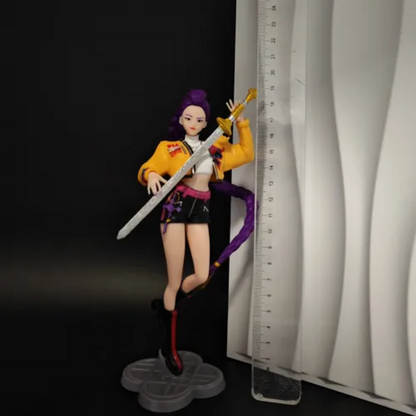 Huntrix Zoe Action Figure Collectible Statue | K-Pop Demon Hunters PVC Display Model | Anime Character Figurine