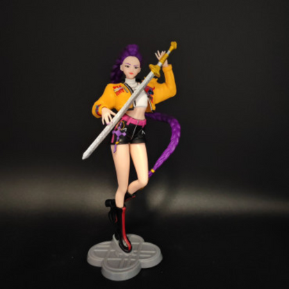 Huntrix Zoe Action Figure Collectible Statue | K-Pop Demon Hunters PVC Display Model | Anime Character Figurine