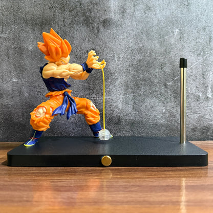 Dragon Ball Z Goku Anime Action Figure with Cosmic Surge Levitating LED Lamp