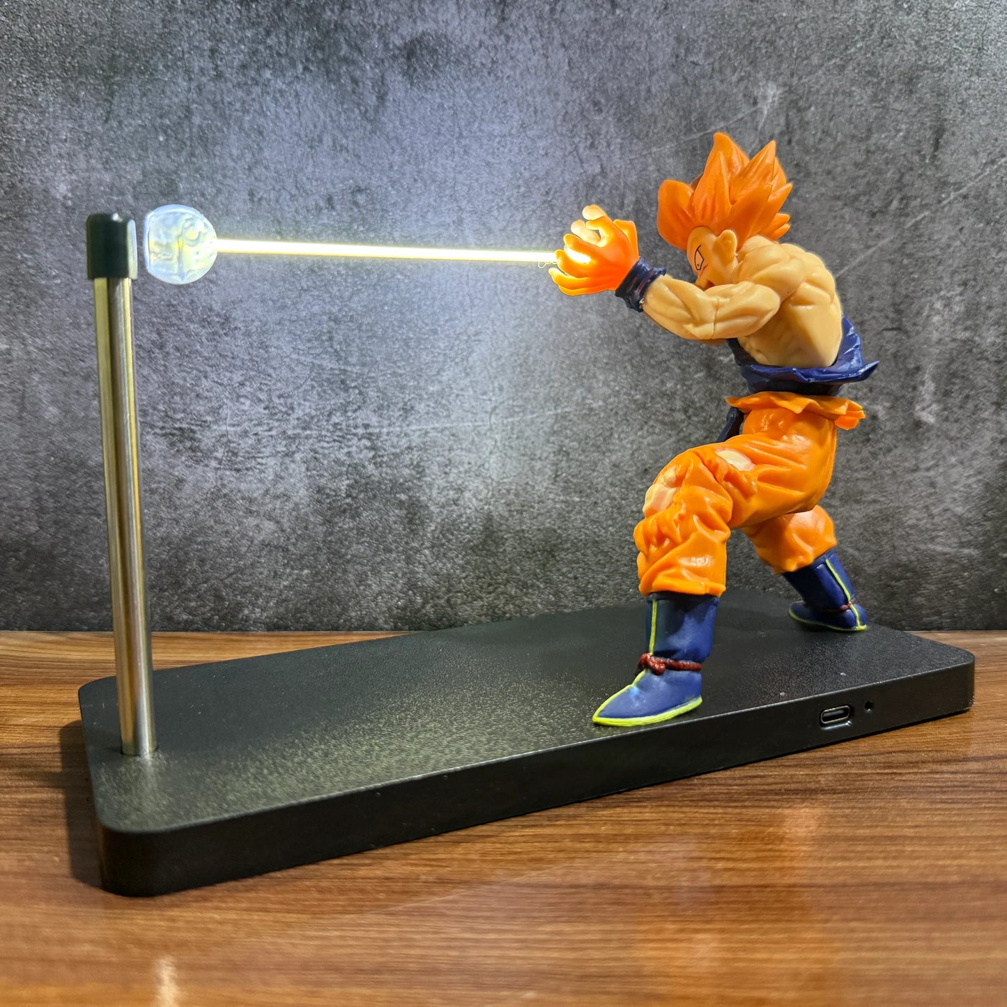 Dragon Ball Z Goku Anime Action Figure with Cosmic Surge Levitating LED Lamp