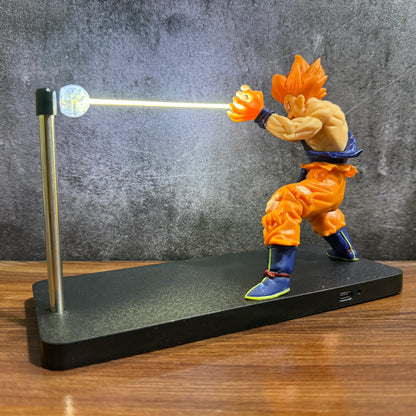 Dragon Ball Z Goku Anime Action Figure with Cosmic Surge Levitating LED Lamp