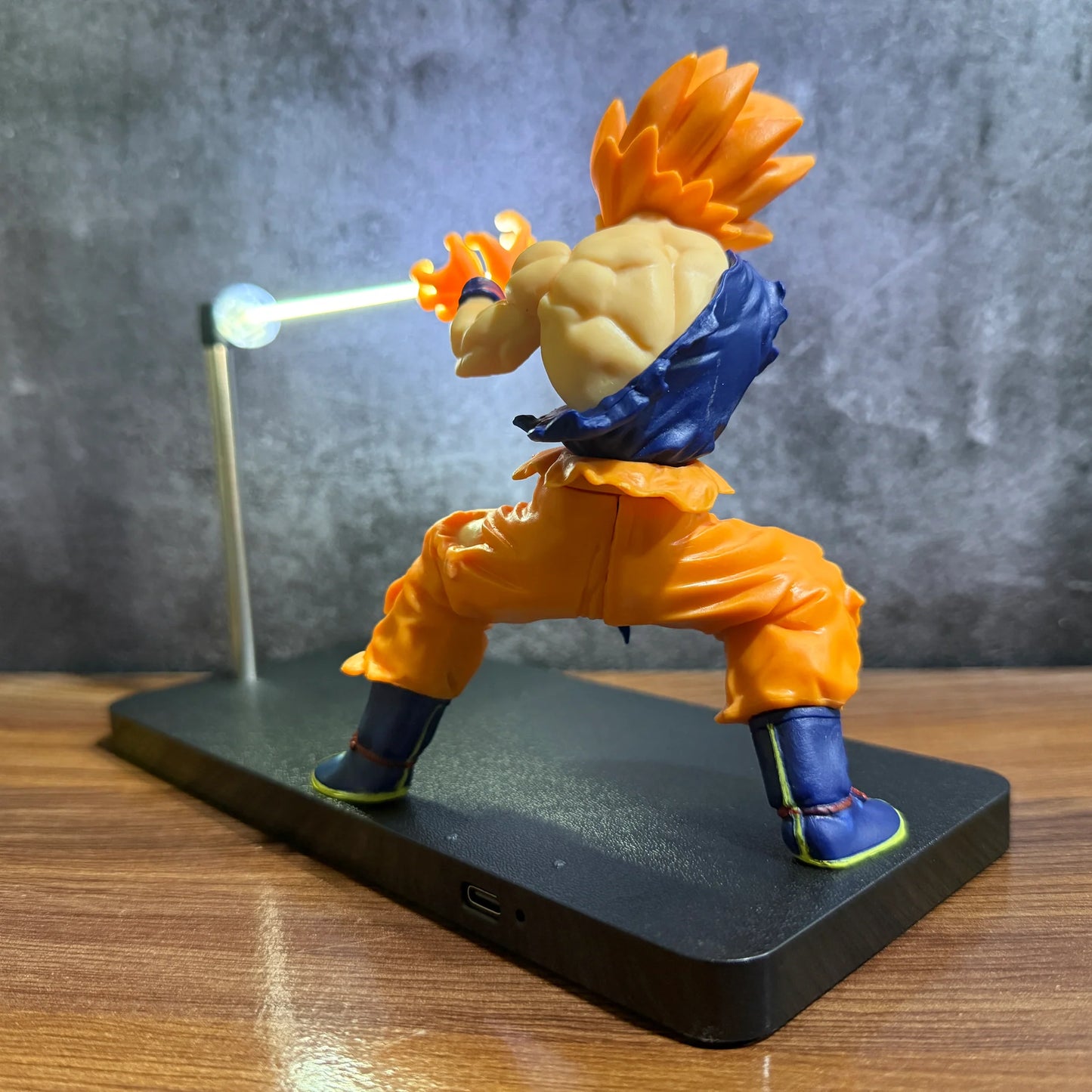 Dragon Ball Z Goku Anime Action Figure with Cosmic Surge Levitating LED Lamp