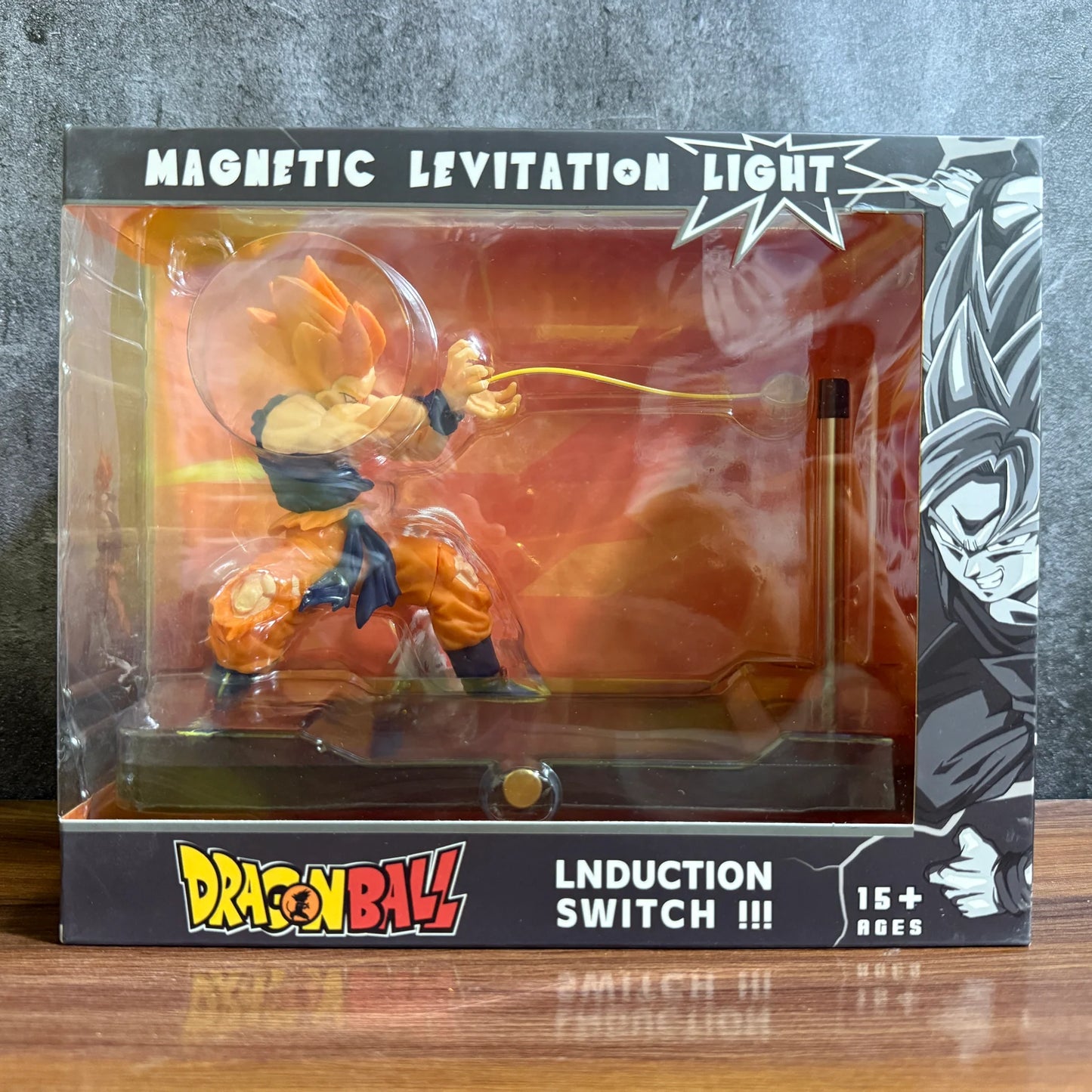 Dragon Ball Z Goku Anime Action Figure with Cosmic Surge Levitating LED Lamp