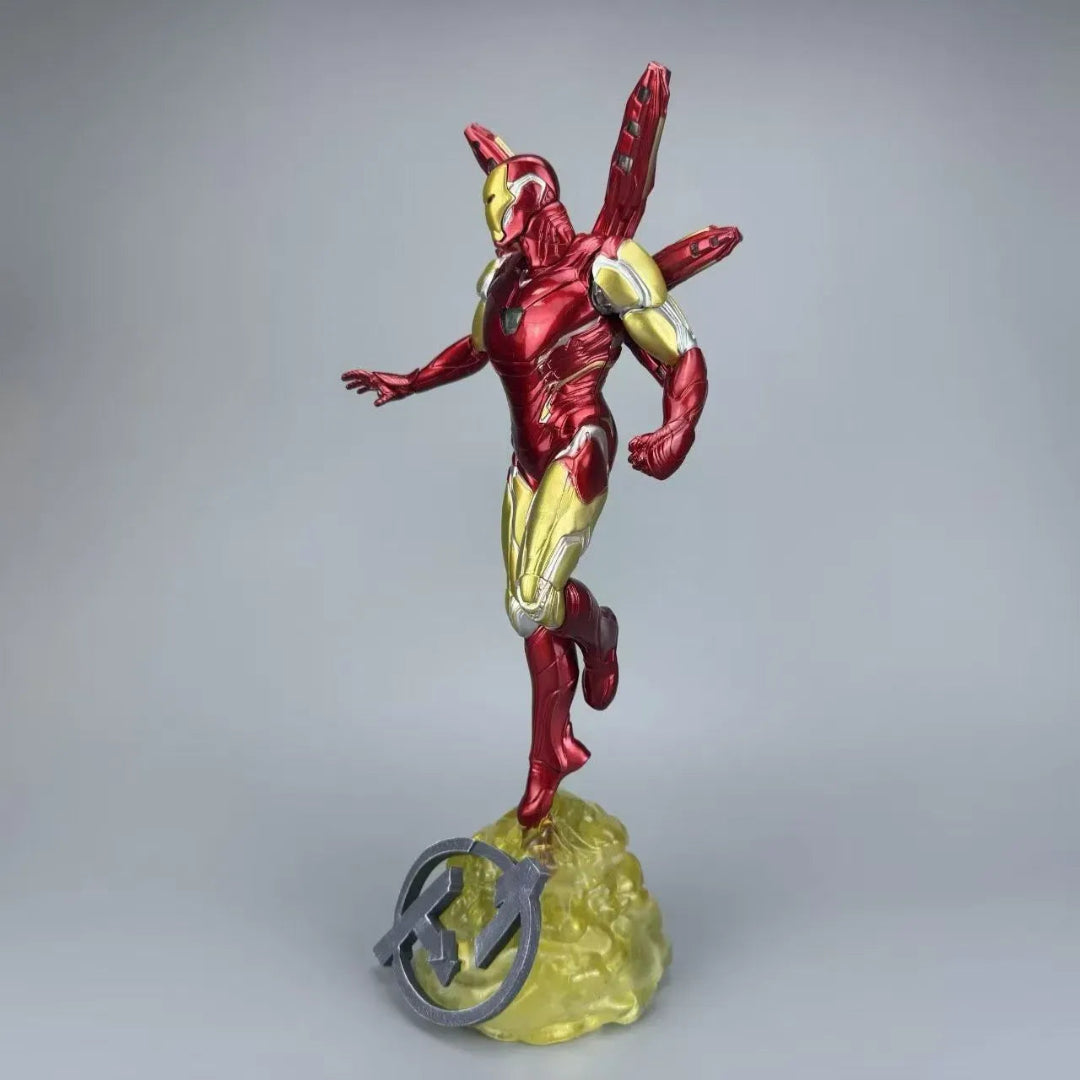 Iron Man Action Figure with 2 Interchangeable Faces, Display Base