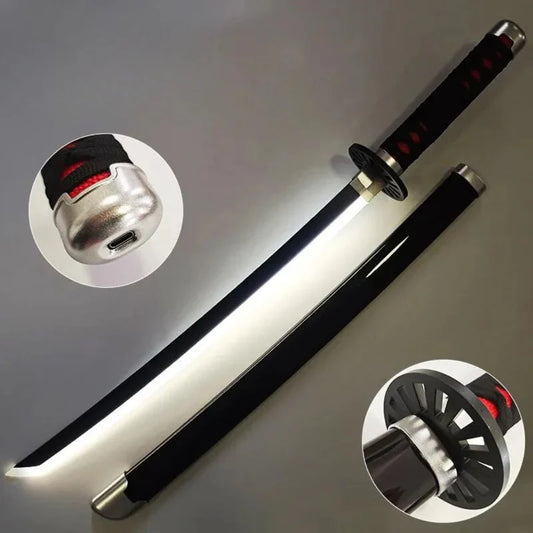 Demon Slayer Tanjiro Kamado LED Katana Sword With USB Cable (No COD Allowed On This Product) - Prepaid Orders Only