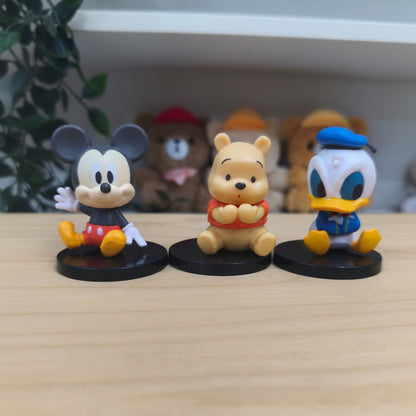 Mickey Mouse, Winnie the Pooh & Donald Duck PVC Collectible Action Figures Set Of 3