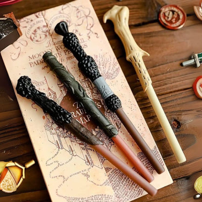 Harry Potter Wands Inspired Blue Ball Pens (Set Of 3) - Harry , Dumbledore and Voldemort Wand Only