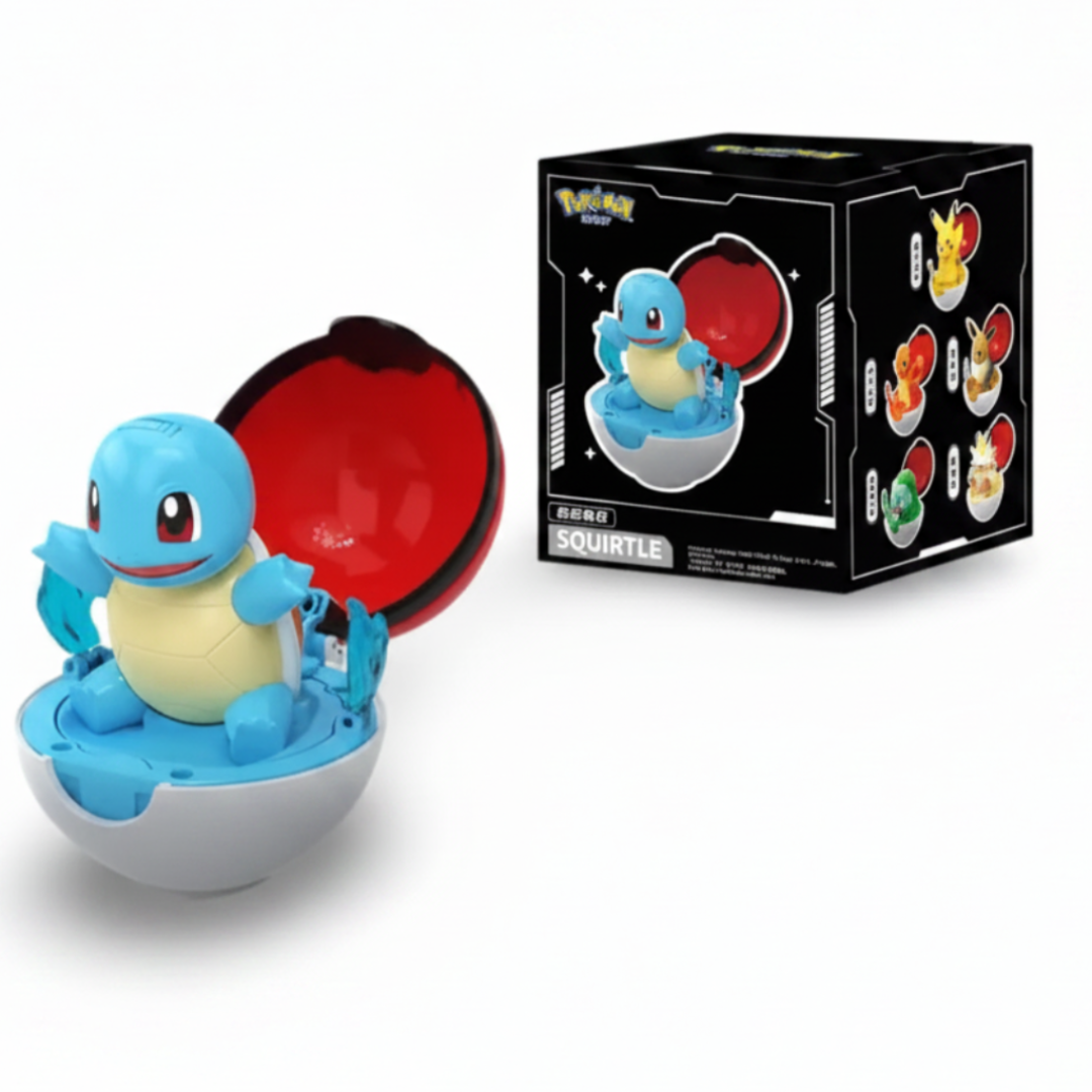 Pokémon Squirtle Poké Ball Transforming Figure – 11 CM Approx. Collectible Toy – Interactive Display Figure