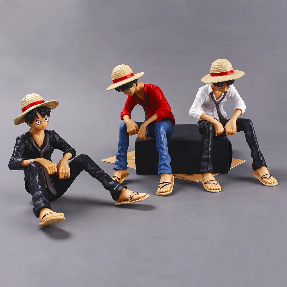 One Piece Luffy Sitting Figure - 15 cm