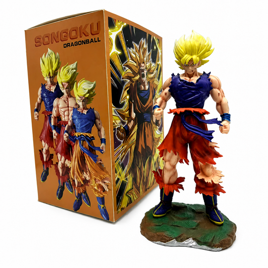Dragon Ball Son Goku Super Saiyan Action Figure with Box – Anime Collectible Statue