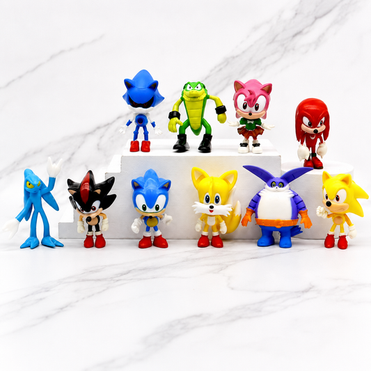 Sonic Cartoon Character Mini Figure Set – Collectible Action Toy Pack