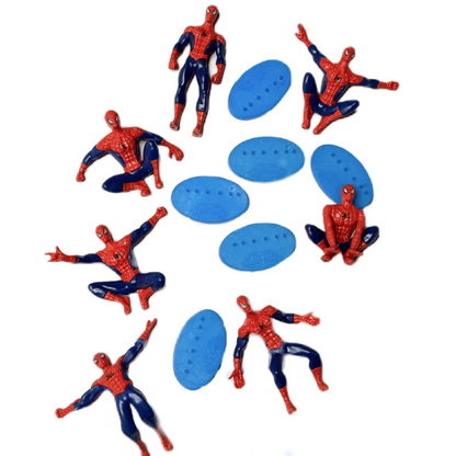 Spider-Man Action Figure Cake Toppers Set of 7 | Superhero Mini PVC Figures | Birthday Cake Decoration