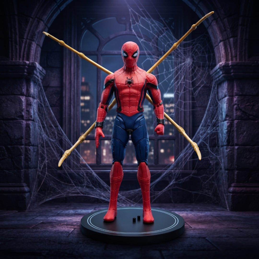 Spider-Man Action Figure with Mechanical Arms – 18 CM Approx. Collectible Figure – Display Toy