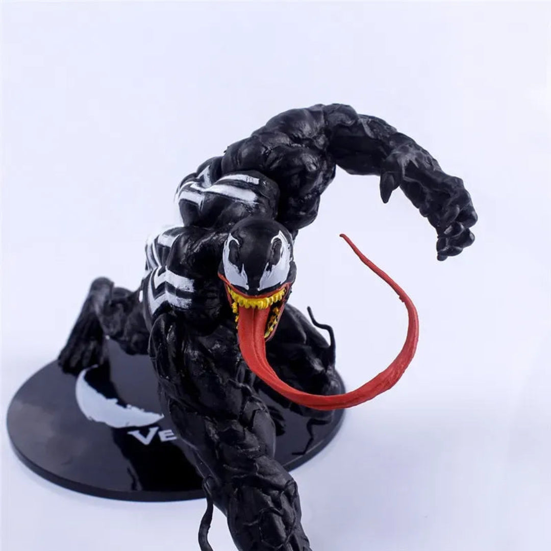 Venom Action Figure 12 cm with Display Base – Black Collectible Statue