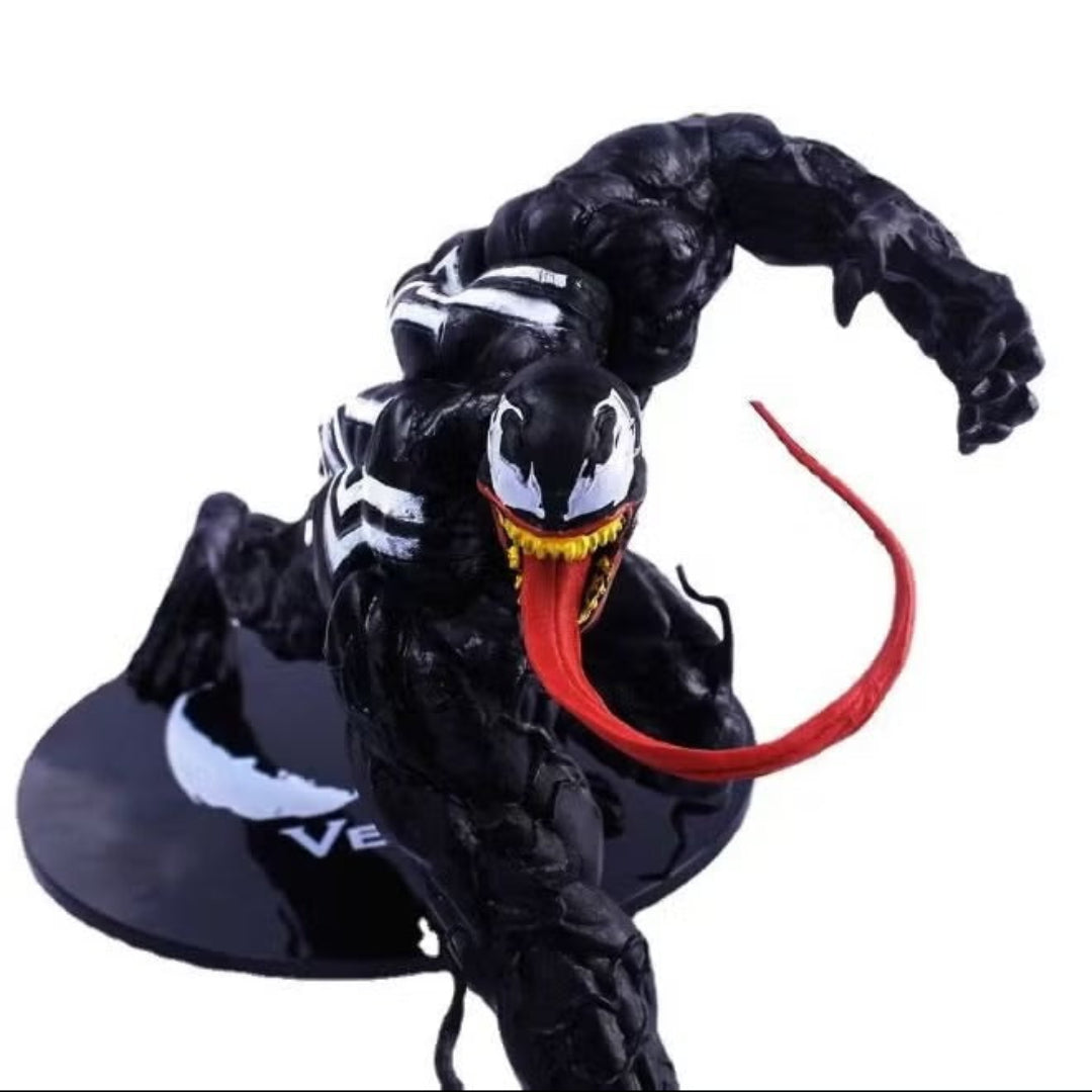 Venom Action Figure 12 cm with Display Base – Black Collectible Statue