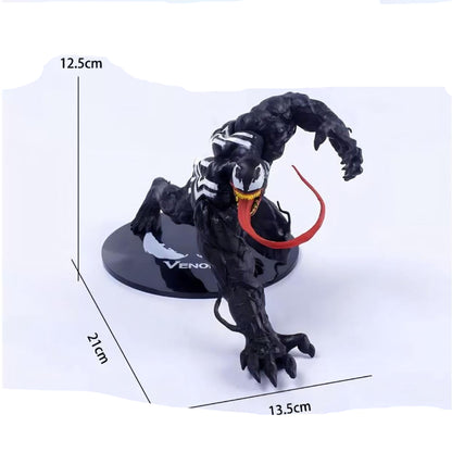 Venom Action Figure 12 cm with Display Base – Black Collectible Statue