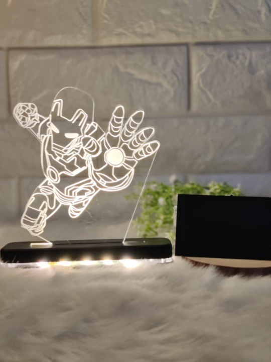 Iron Man Led Plaque with Led Stand