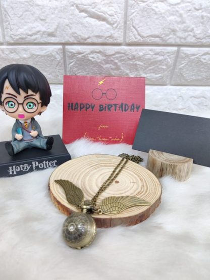 Harry Potter Bobble head + Pocket Watch + Card Combo