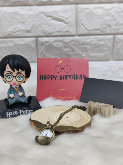 Harry Potter Bobble head + Pocket Watch + Card Combo