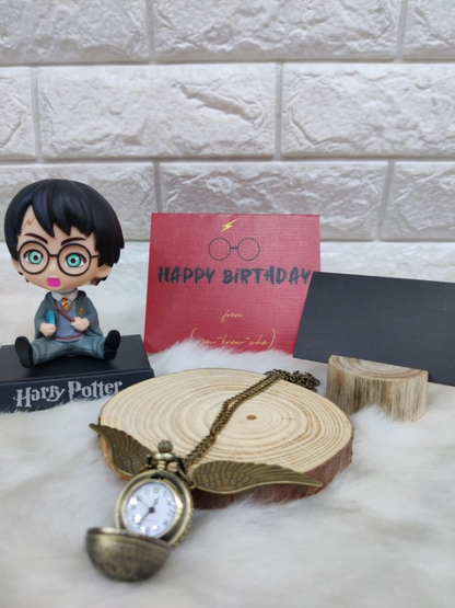 Harry Potter Bobble head + Pocket Watch + Card Combo