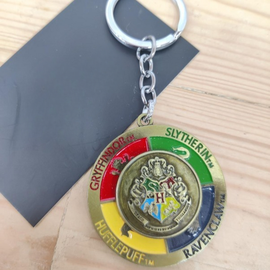 Harry Potter Hogwarts Rotating Keychain (Select From Drop Down Menu)