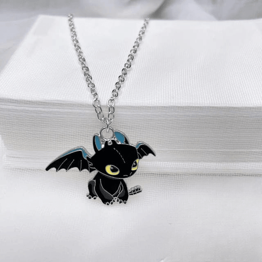 Night Fury Black Dragon Metal NeckPiece