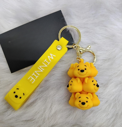 Winnie Pooh Keychain With Bagcharm and Strap