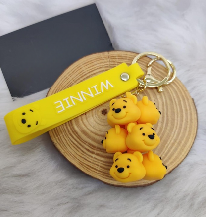 Winnie Pooh Keychain With Bagcharm and Strap