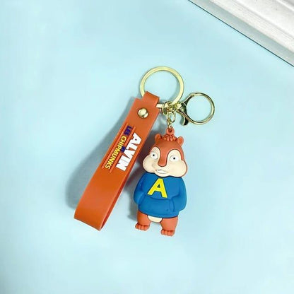 Alvin and the Chipmunks Keychain With Bagcharm And Strap (Select From Drop Down)