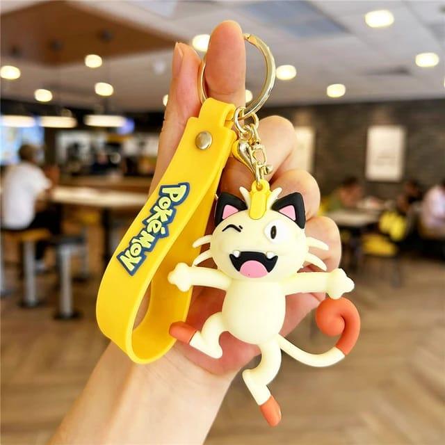 Pokemon 3D Silicon Keychains With Bagcharm and Strap