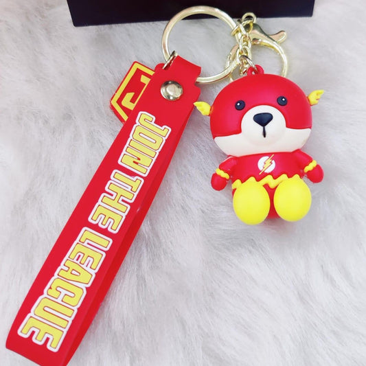 Bear In Flash Silicon Keychain with Bagcharm and Strap