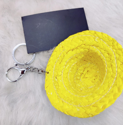 One Piece Monkey D' Luffy Inspired Yellow Hat Keychain With Bagcharm