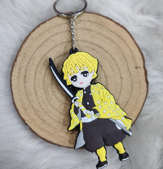 Demon Slayer Zenitsu Rubber Keychain