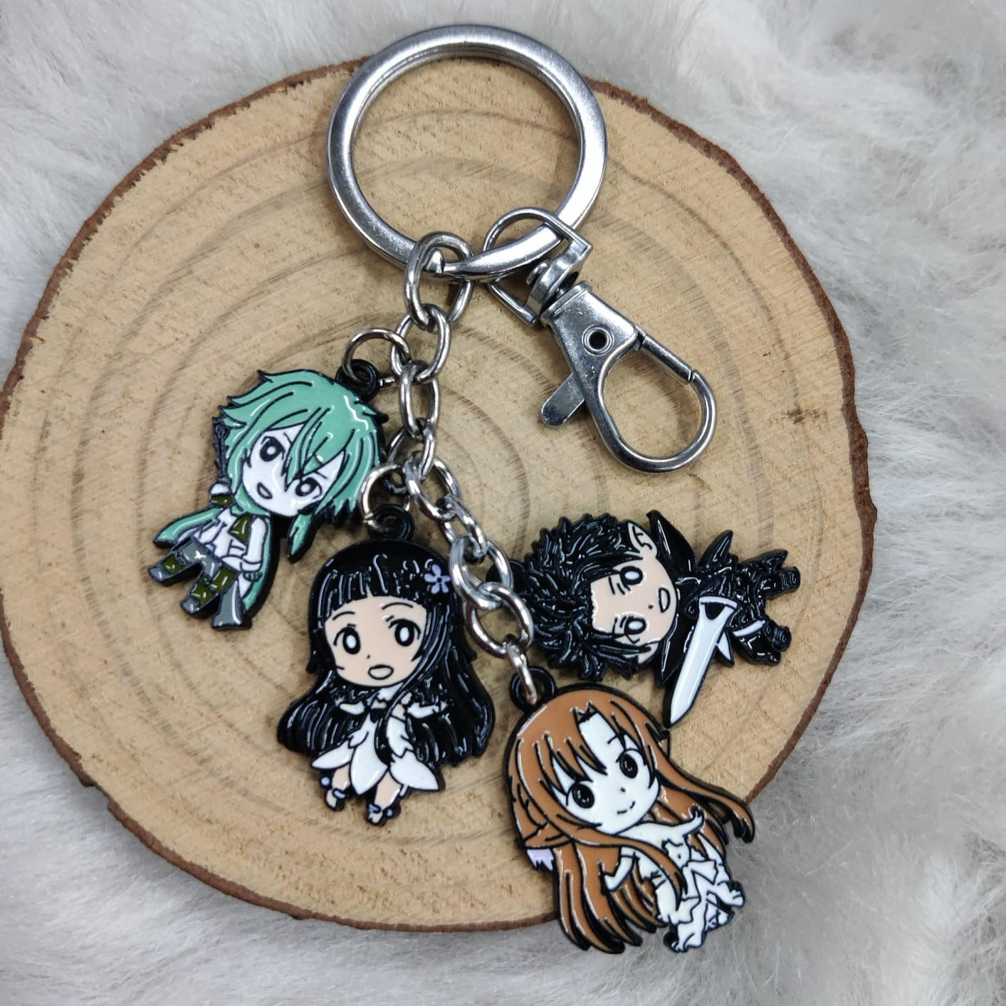 Sword Art Online Anime Multi Charm Enamel Keychain