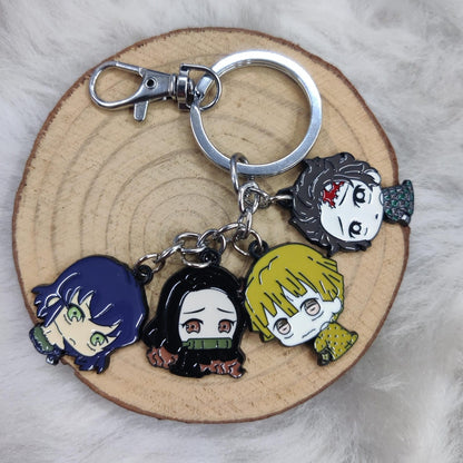 Demon Slayer Multi Charm Enamel Keychain