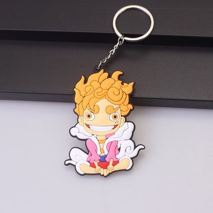 One Piece Character 2D Rubber Keychain  (Choose From DropDown Menu)