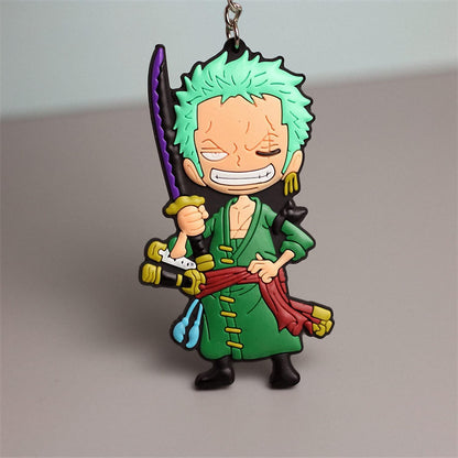 One Piece Character 2D Rubber Keychain  (Choose From DropDown Menu)