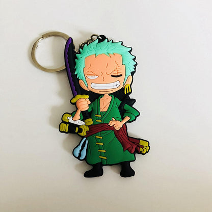 One Piece Character 2D Rubber Keychain  (Choose From DropDown Menu)