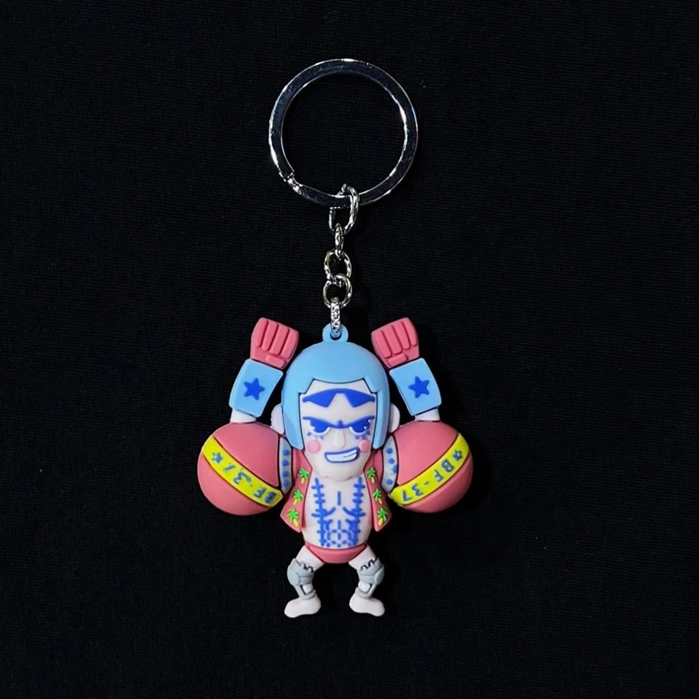 One Piece Franky 3D Silicon Keychain with Bagcharm