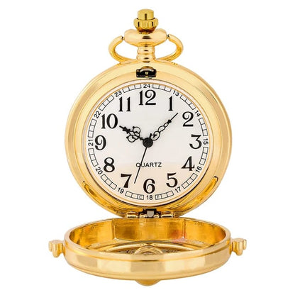 Harry Potter Golden Hermoine Time Turner Pocket Watch With Chain - (Big)