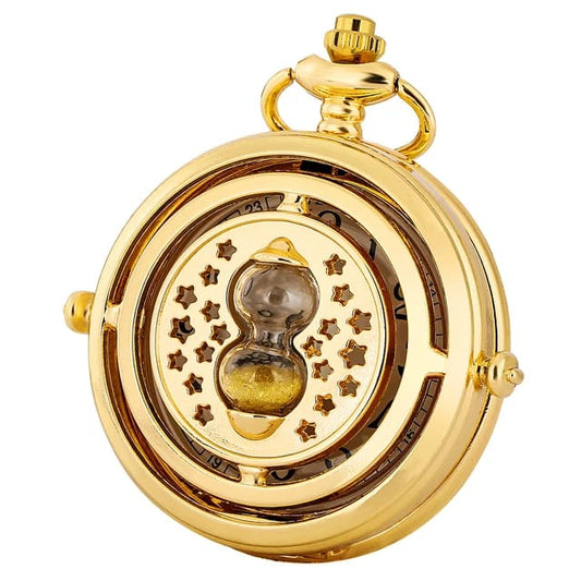 Harry Potter Golden Hermoine Time Turner Pocket Watch With Chain - (Big)