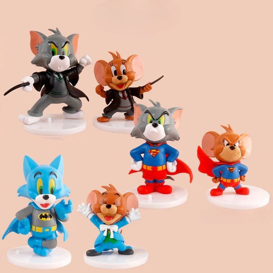 Tom And Jerry Super Hero Cosplay Figure Set of 6